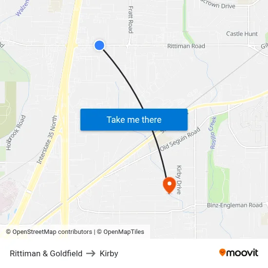Rittiman & Goldfield to Kirby map