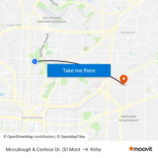 Mccullough & Contour Dr. (El Mont to Kirby map