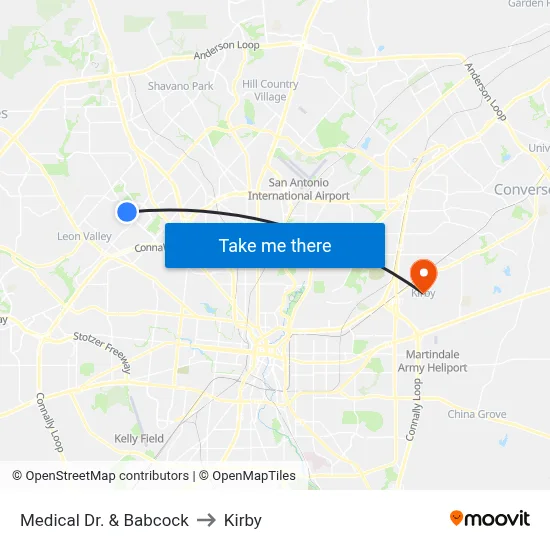 Medical Dr. & Babcock to Kirby map