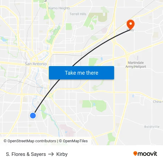 S. Flores & Sayers to Kirby map