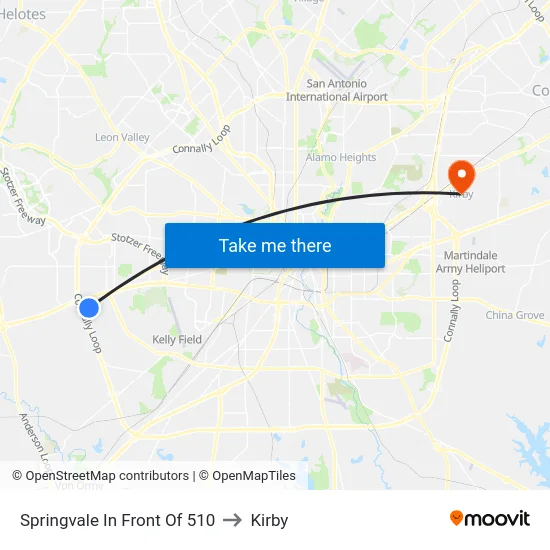 Springvale In Front Of 510 to Kirby map