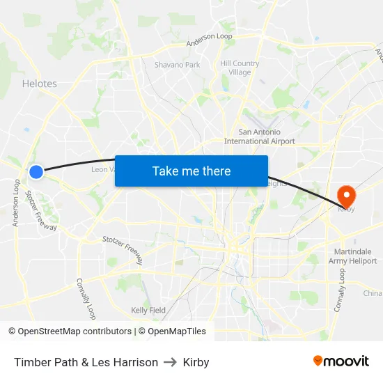 Timber Path & Les Harrison to Kirby map