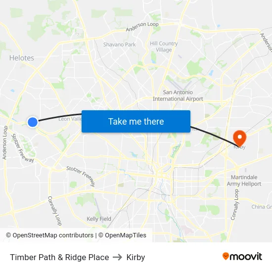 Timber Path & Ridge Place to Kirby map