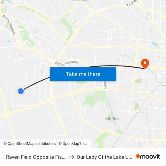 Raven Field Opposite Fisher Field to Our Lady Of the Lake University map