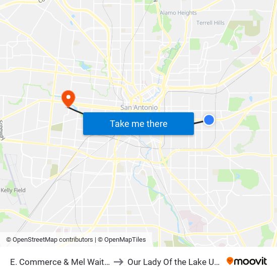 E. Commerce & Mel Waiters Way to Our Lady Of the Lake University map