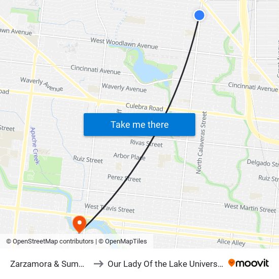 Zarzamora & Summit to Our Lady Of the Lake University map