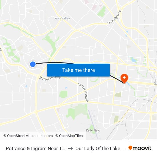 Potranco & Ingram Near Tx Hwy 151 to Our Lady Of the Lake University map