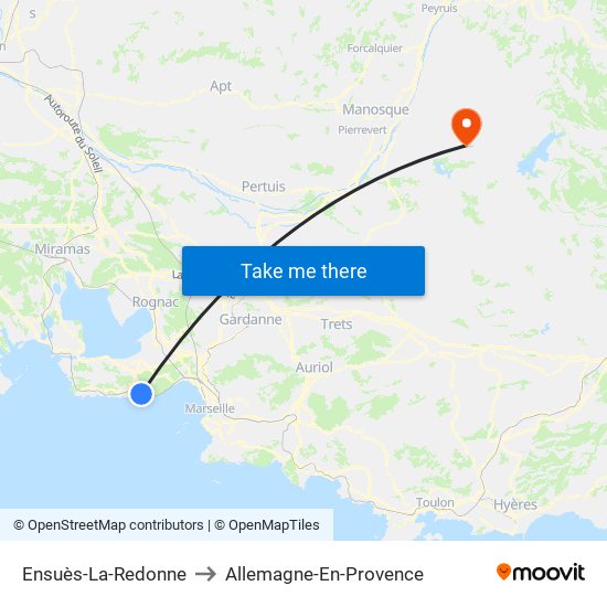 Ensuès-La-Redonne to Allemagne-En-Provence map