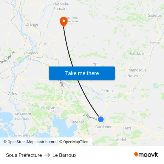 Sous Préfecture to Le Barroux map