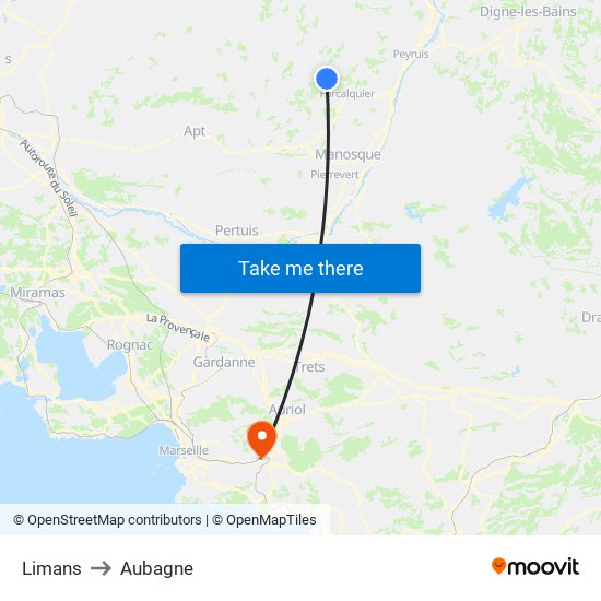 Limans to Aubagne map