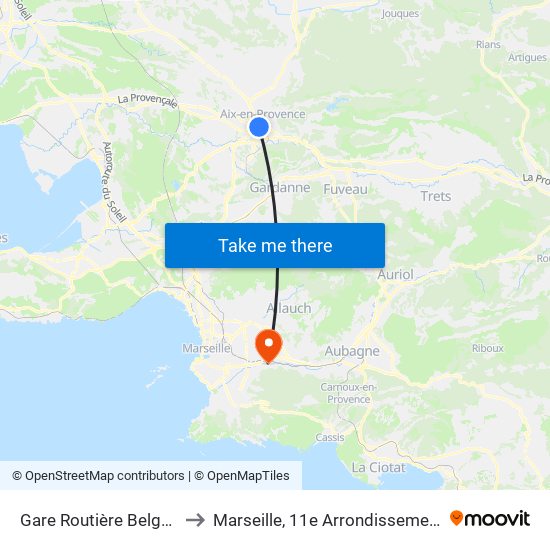 Gare Routière Belges to Marseille, 11e Arrondissement map