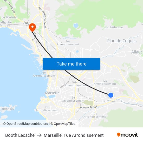 Booth Lecache to Marseille, 16e Arrondissement map