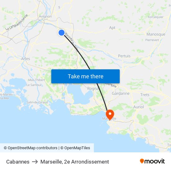 Cabannes to Marseille, 2e Arrondissement map