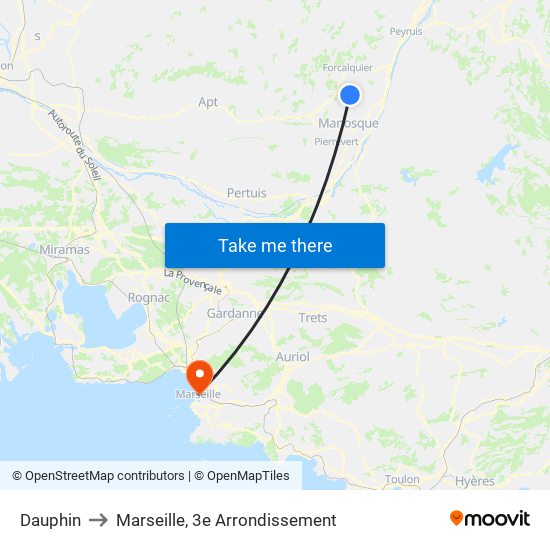 Dauphin to Marseille, 3e Arrondissement map