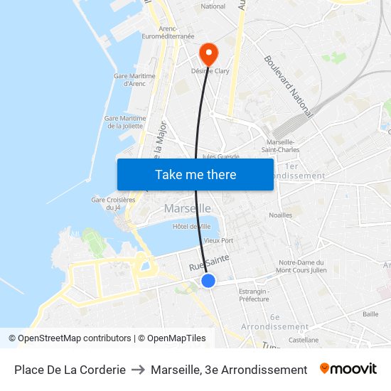 Place De La Corderie to Marseille, 3e Arrondissement map