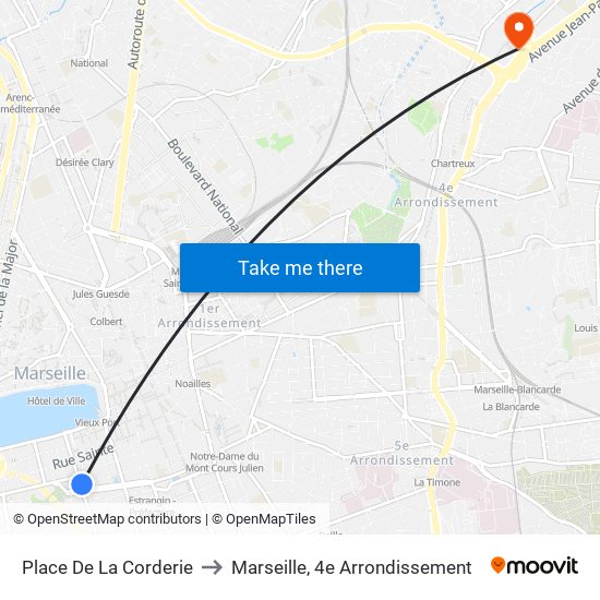 Place De La Corderie to Marseille, 4e Arrondissement map