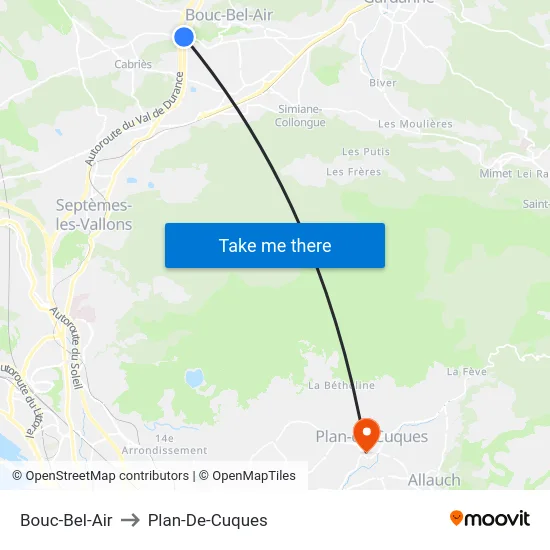Bouc-Bel-Air to Plan-De-Cuques map