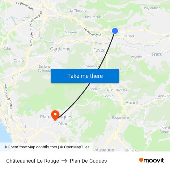 Châteauneuf-Le-Rouge to Plan-De-Cuques map