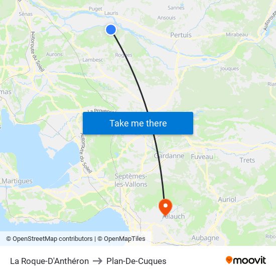 La Roque-D'Anthéron to Plan-De-Cuques map