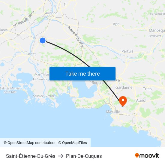 Saint-Étienne-Du-Grès to Plan-De-Cuques map