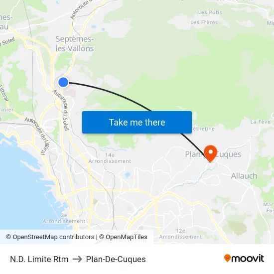 N.D. Limite Rtm to Plan-De-Cuques map