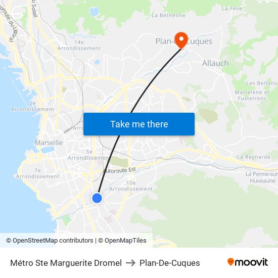 Sainte-Marguerite Dromel to Plan-De-Cuques map