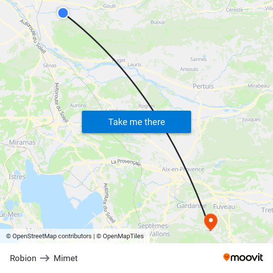 Robion to Mimet map