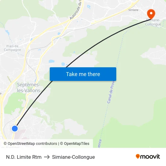 N.D. Limite Rtm to Simiane-Collongue map