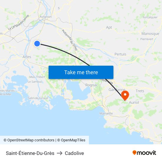 Saint-Étienne-Du-Grès to Cadolive map