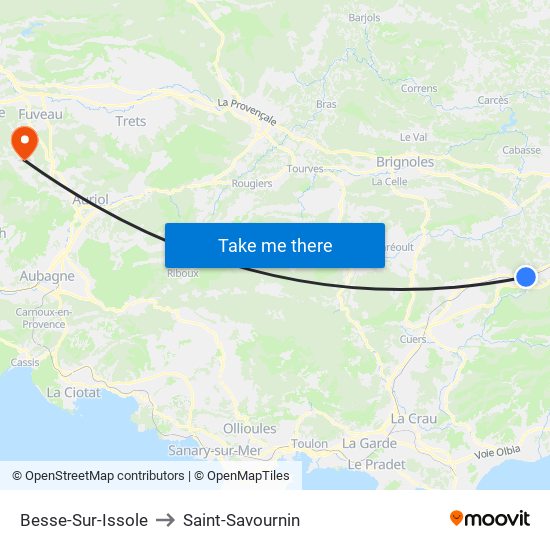 Besse-Sur-Issole to Saint-Savournin map