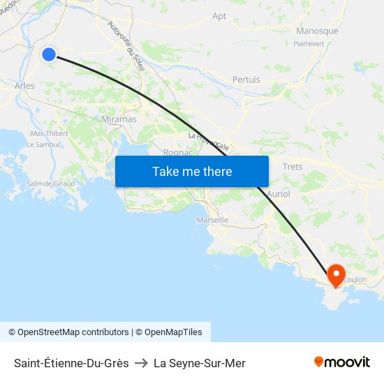 Saint-Étienne-Du-Grès to La Seyne-Sur-Mer map