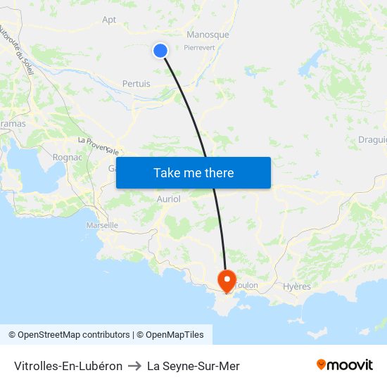Vitrolles-En-Lubéron to La Seyne-Sur-Mer map