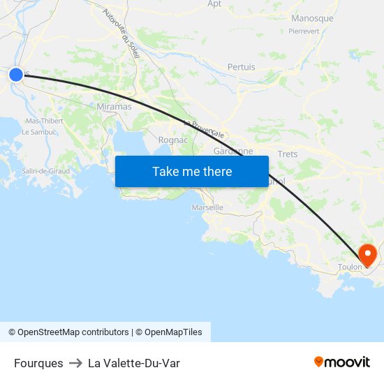 Fourques to La Valette-Du-Var map
