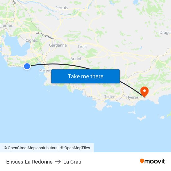 Ensuès-La-Redonne to La Crau map
