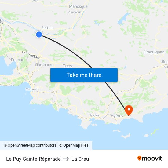 Le Puy-Sainte-Réparade to La Crau map