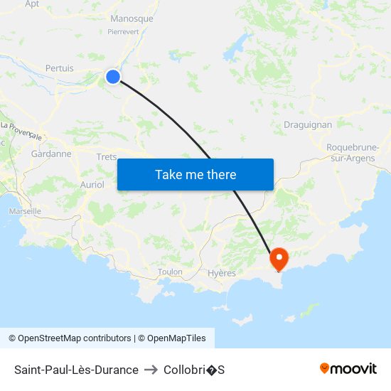 Saint-Paul-Lès-Durance to Collobri�S map