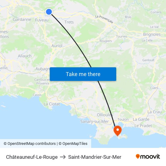 Châteauneuf-Le-Rouge to Saint-Mandrier-Sur-Mer map