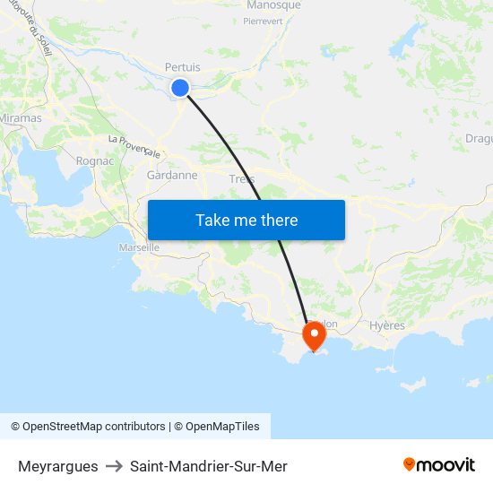 Meyrargues to Saint-Mandrier-Sur-Mer map