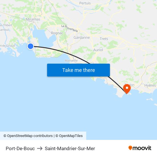 Port-De-Bouc to Saint-Mandrier-Sur-Mer map