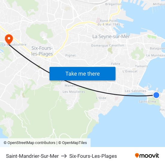 Saint-Mandrier-Sur-Mer to Six-Fours-Les-Plages map