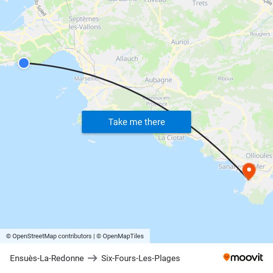 Ensuès-La-Redonne to Six-Fours-Les-Plages map