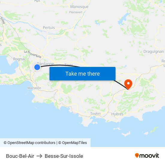 Bouc-Bel-Air to Besse-Sur-Issole map