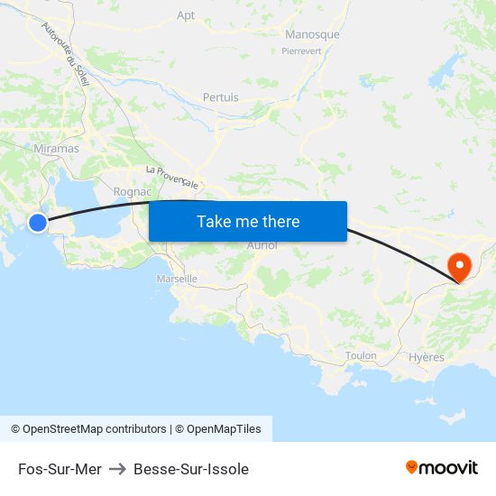 Fos-Sur-Mer to Besse-Sur-Issole map