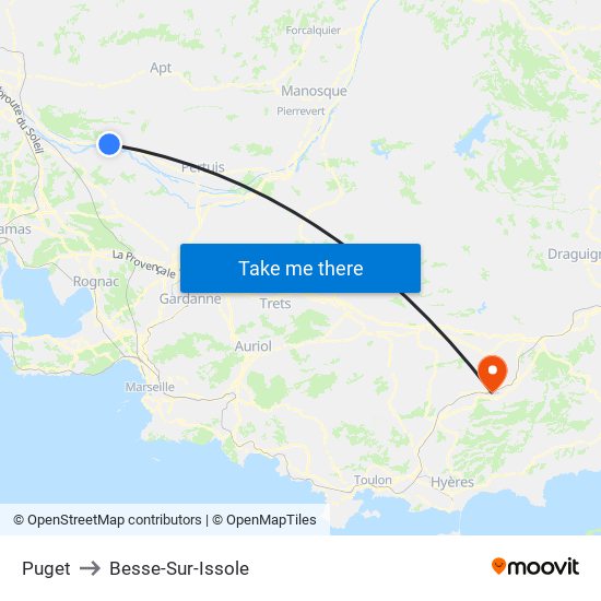 Puget to Besse-Sur-Issole map