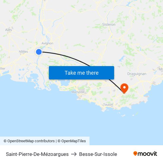 Saint-Pierre-De-Mézoargues to Besse-Sur-Issole map