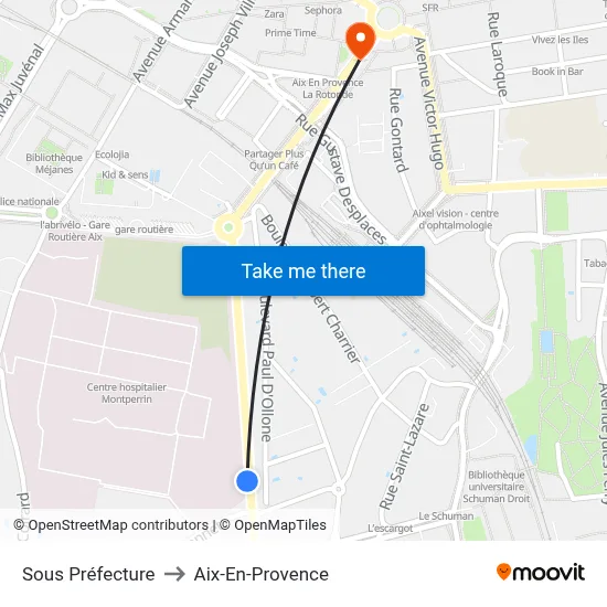 Sous Préfecture to Aix-En-Provence map