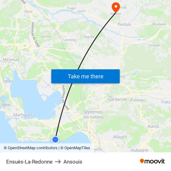 Ensuès-La-Redonne to Ansouis map