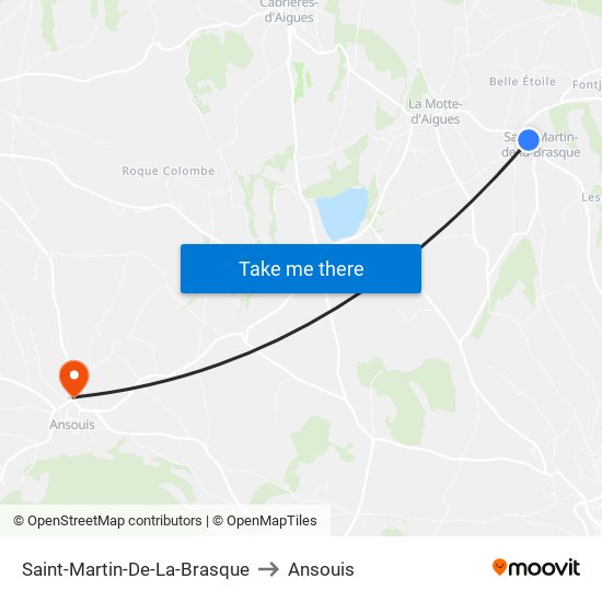 Saint-Martin-De-La-Brasque to Ansouis map