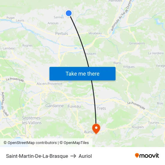 Saint-Martin-De-La-Brasque to Auriol map