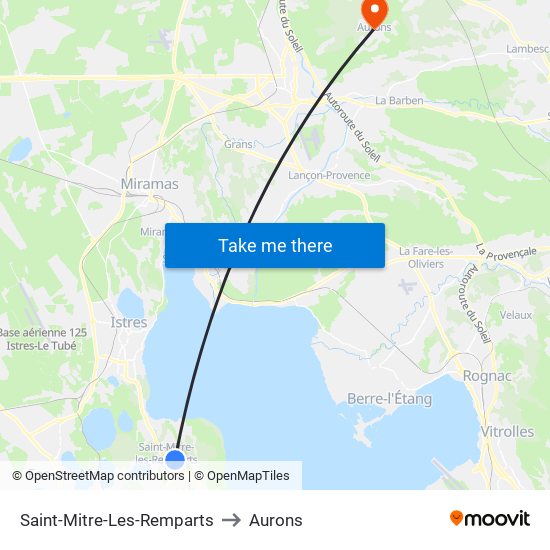 Saint-Mitre-Les-Remparts to Aurons map